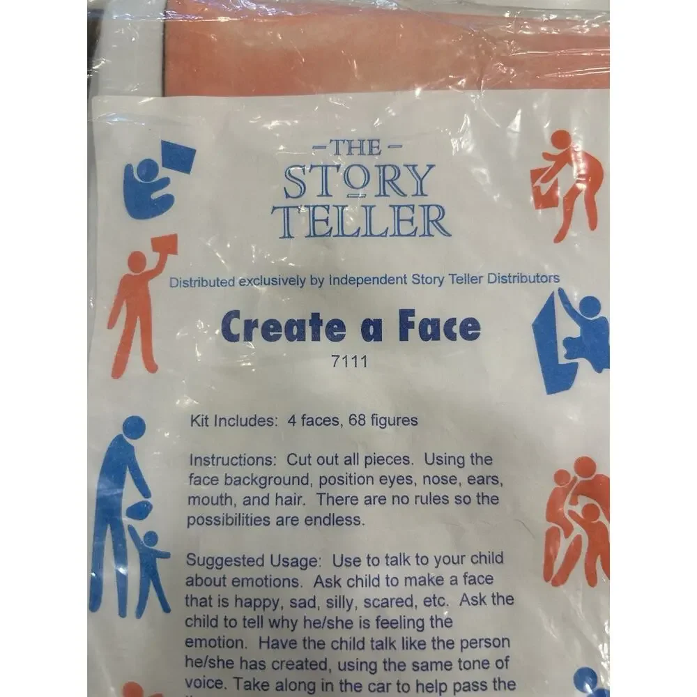 1994 Story Teller‎ Felt Funny Faces Clowns See Touch & Learn Kids Artwork Crafts